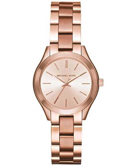 Michael Kors Women's Mini Slim Runway Stainless Steel 